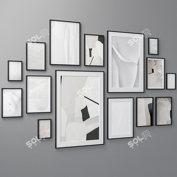 3D Wall Art Set Download 3D model image 2