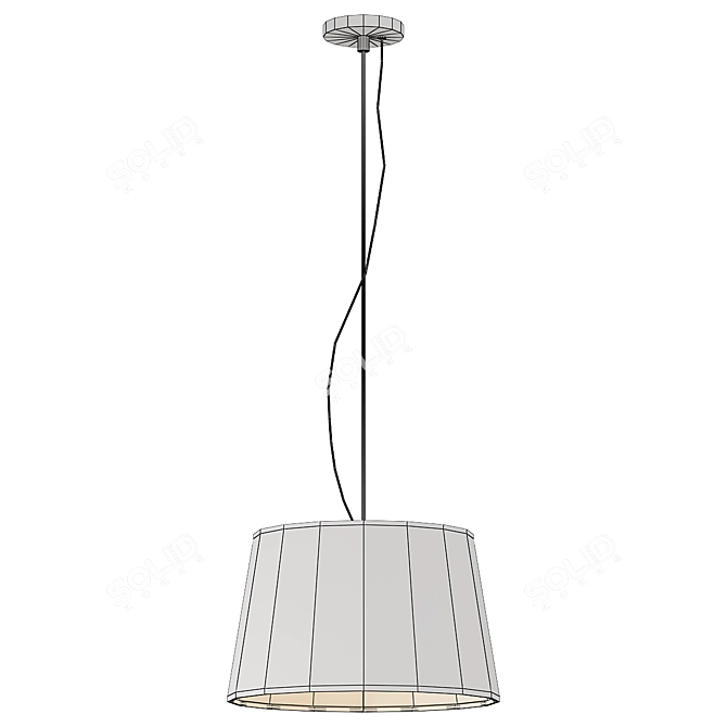 Modern Warm Pendant Light Fixture 3D model image 2