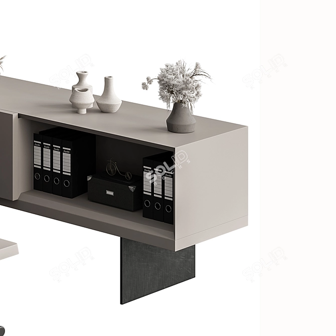 Executive Desk Set - Office Furnishings 3D model image 3