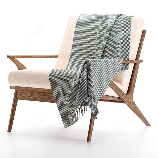 Crate & Barrel Cavett Armchair 3D model image 2