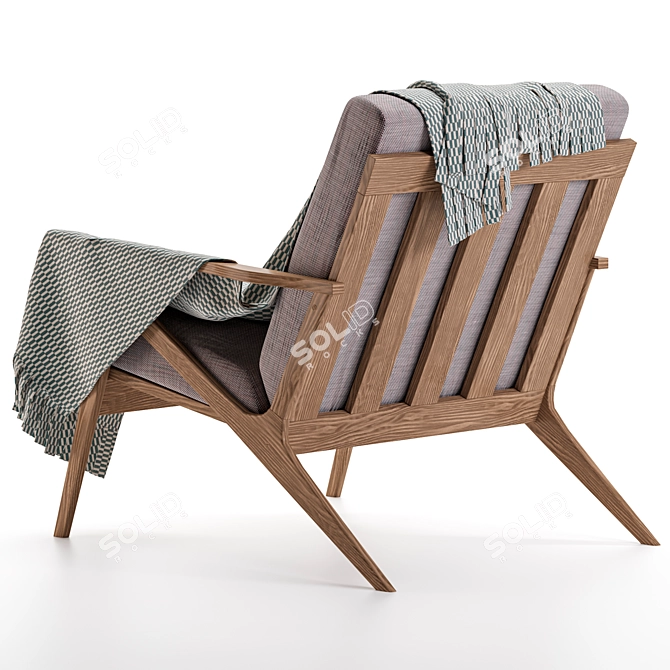 Crate & Barrel Cavett Armchair 3D model image 4