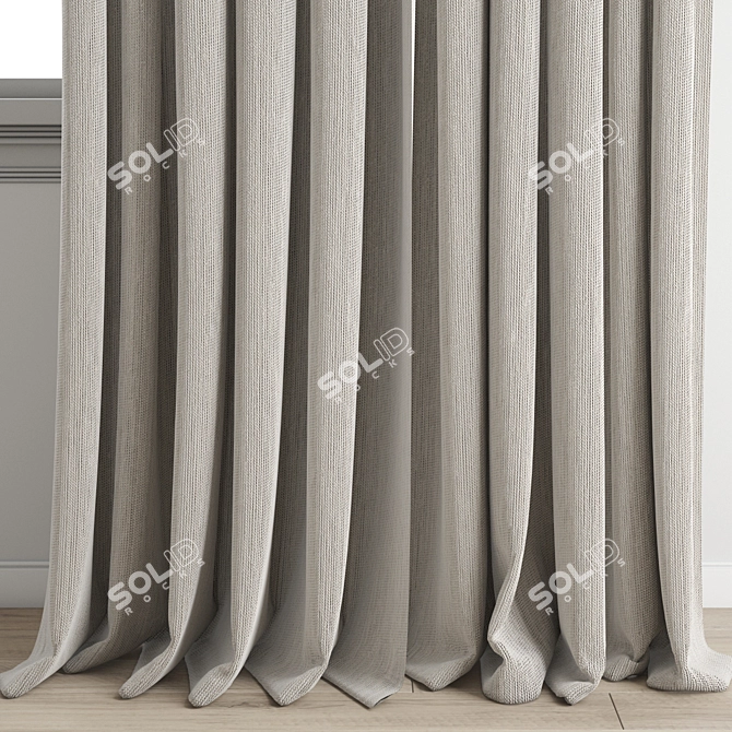 Detailed Curtain Model 3D Archive 3D model image 2