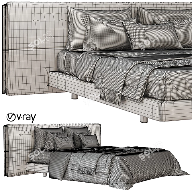 YUME By Poliform - Modern Bed Design 3D model image 9