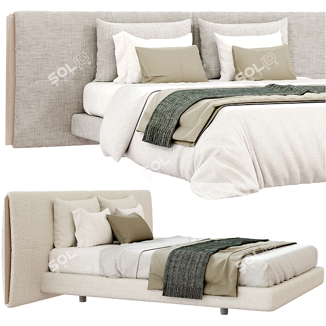 YUME By Poliform - Modern Bed Design 3D model image 2