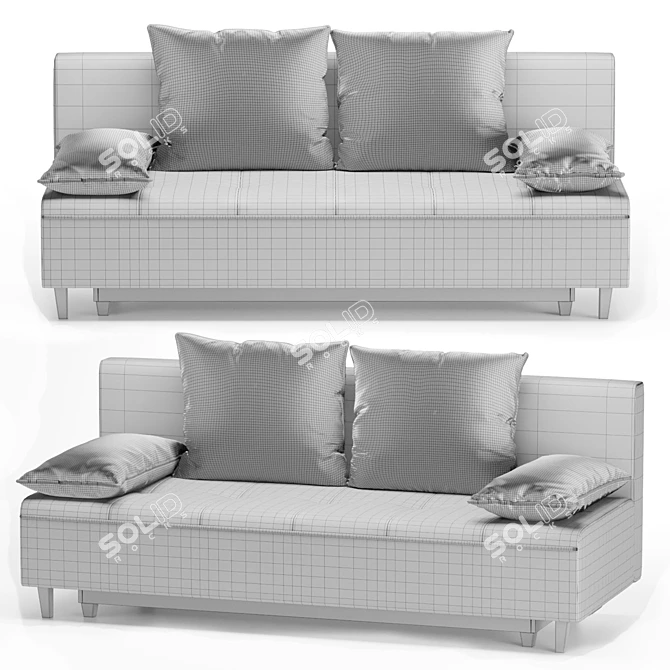 Asko Tomas Velutto Sofa Bed 3D model image 3