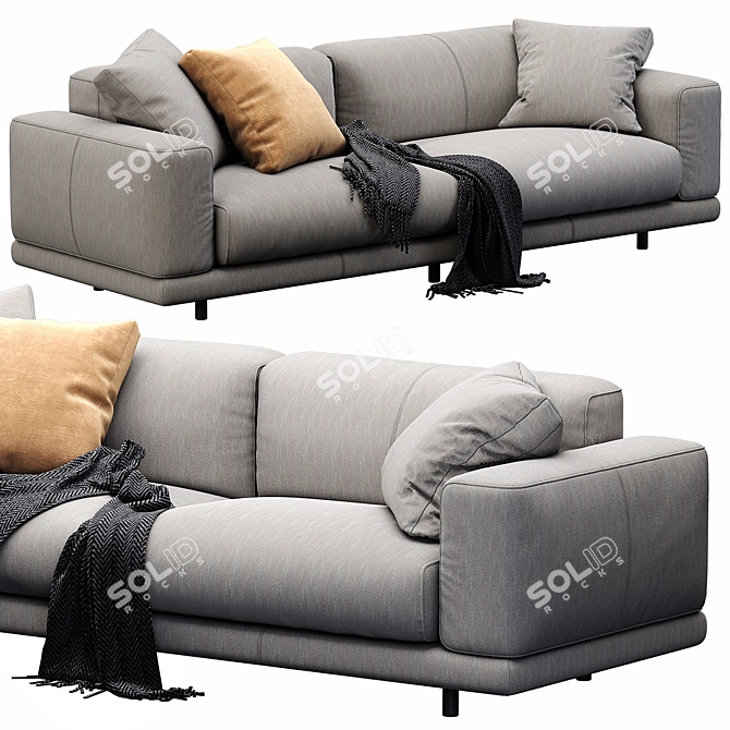 Modern Italian Sofa 3D Model 3D model image 2