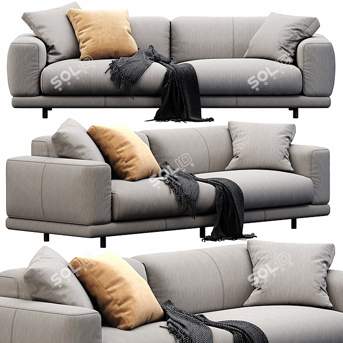 Modern Italian Sofa 3D Model 3D model image 3