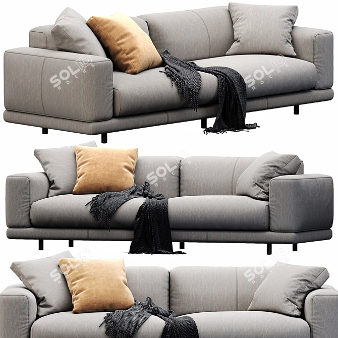 Modern Italian Sofa 3D Model 3D model image 4