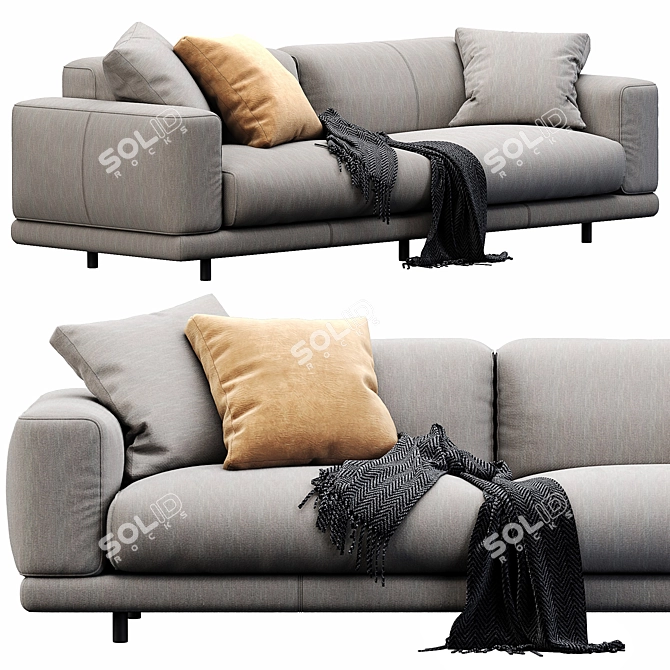 Modern Italian Sofa 3D Model 3D model image 5