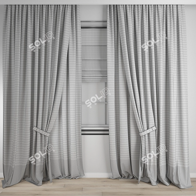 Detailed Curtain Model 3D Archive 3D model image 3