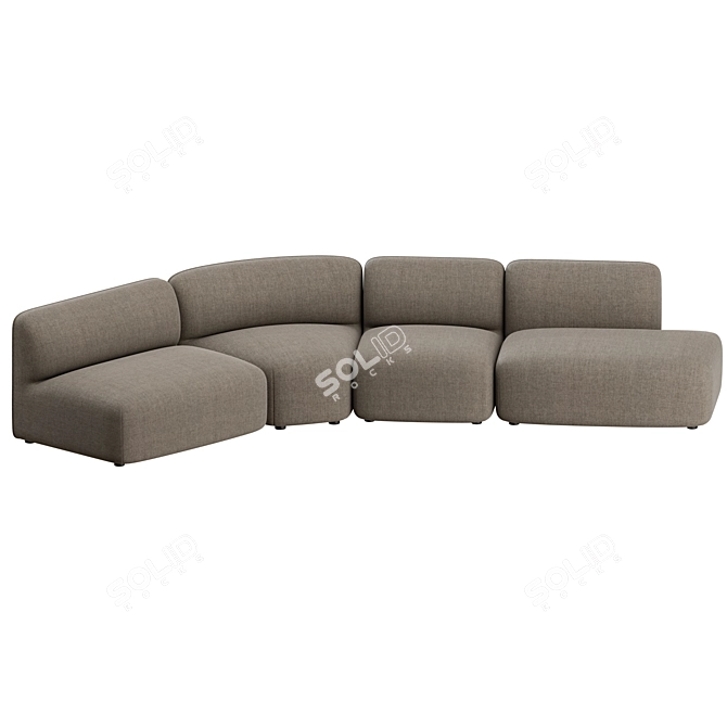 Wendelbo Panorama Curved Sofa 01 3D model image 4