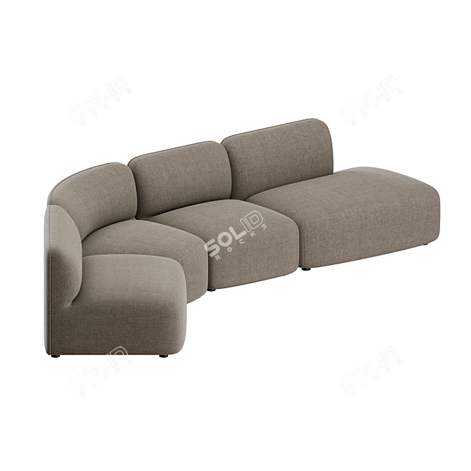 Wendelbo Panorama Curved Sofa 01 3D model image 7