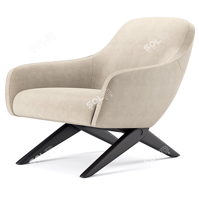 Modern Marlon Chair for V-Ray 3D model image 4