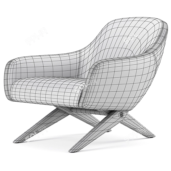 Modern Marlon Chair for V-Ray 3D model image 7