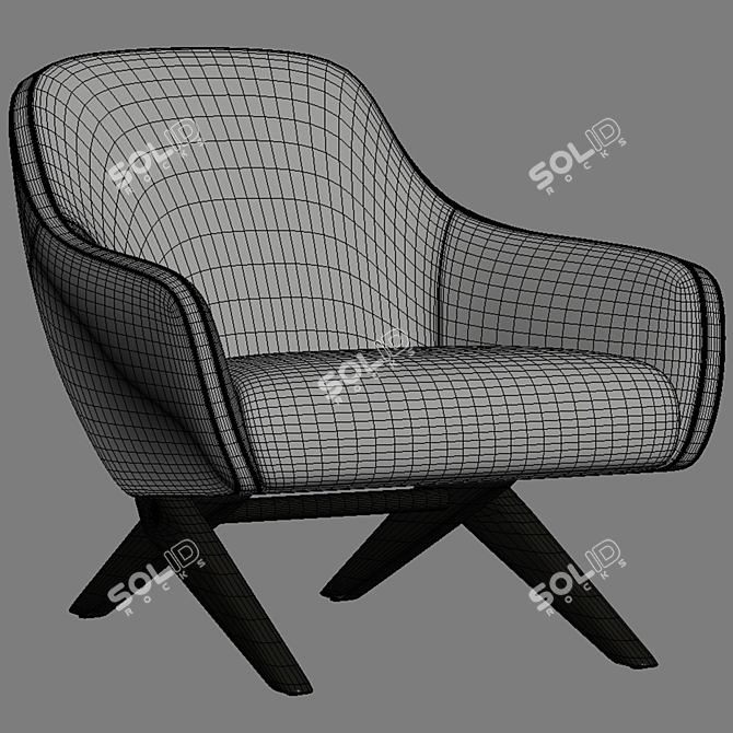 Modern Marlon Chair for V-Ray 3D model image 9