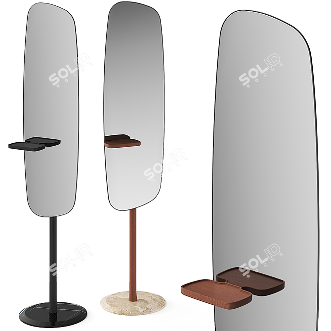 Elegant Moments Freestanding Mirror 3D model image 1