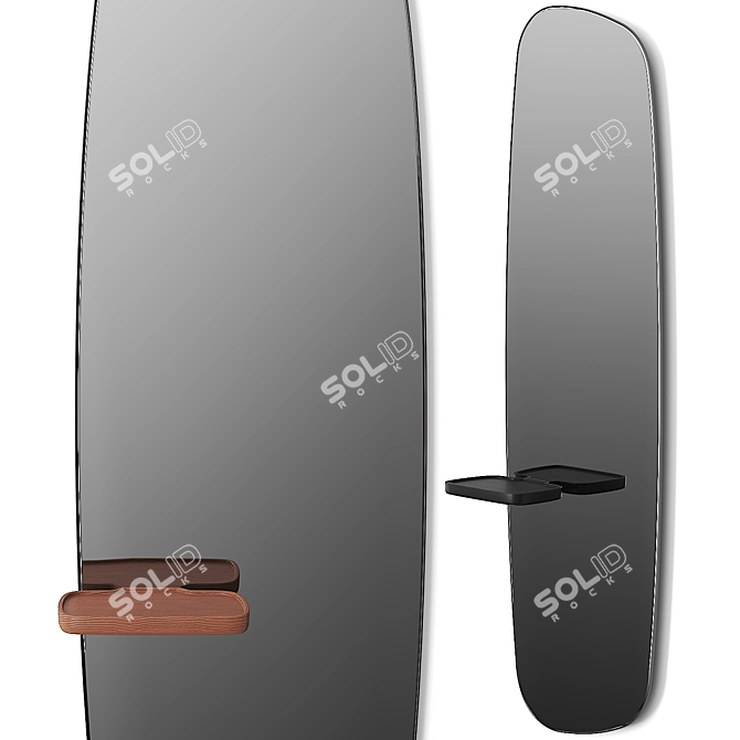 Sleek Nomon Moments Wall Mirror 3D model image 1