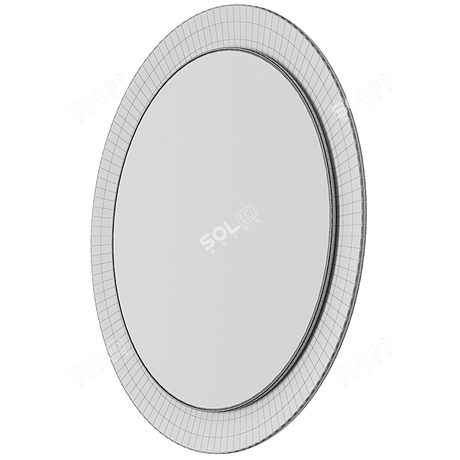 Round Framed Wall Mirror 45cm 3D model image 4