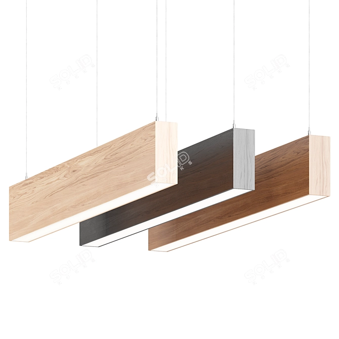 Minimalist Line Lamp byfurniture 3D model image 1