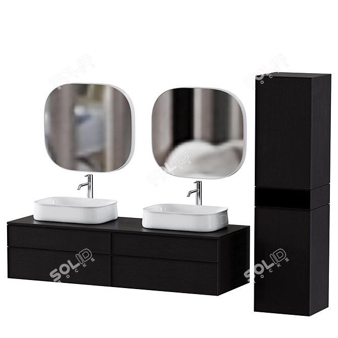 Duravit ZENCHA Set & Mixer 3D model image 1