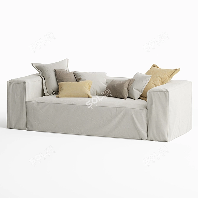 Modern Blok Kave 2-Seater Sofa 3D model image 3