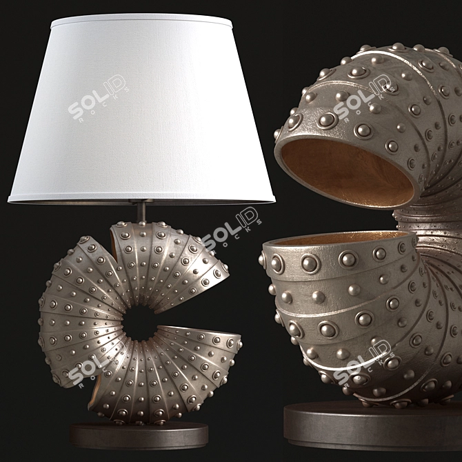 Elegant Nautilus Pendant Light Fixure 3D model image 1