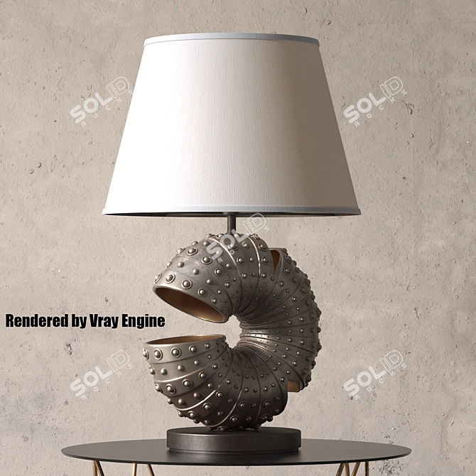 Elegant Nautilus Pendant Light Fixure 3D model image 2