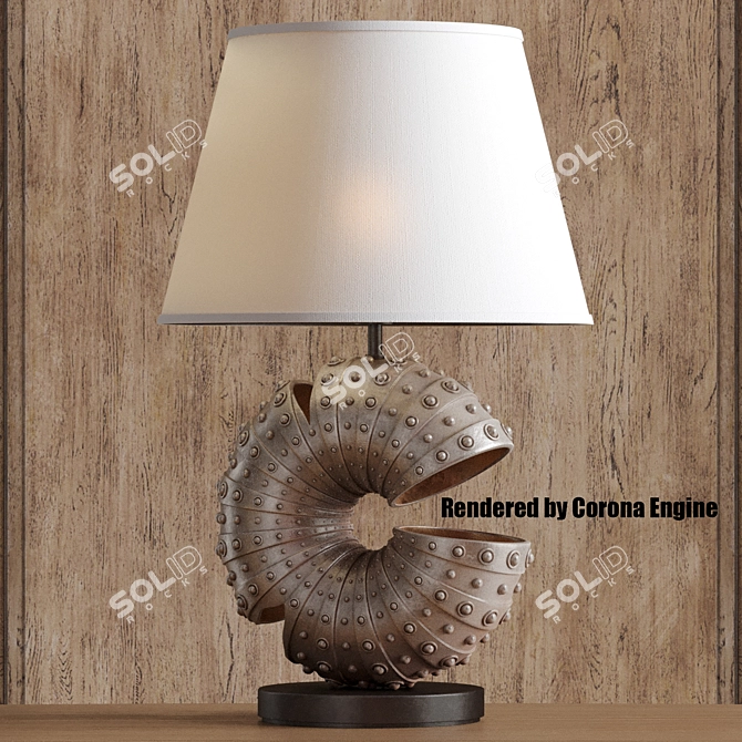 Elegant Nautilus Pendant Light Fixure 3D model image 3