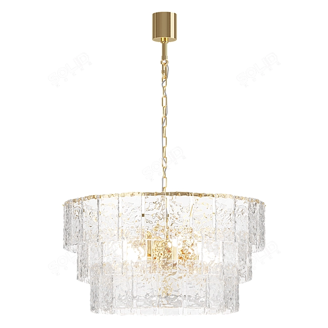 Glace Glass Hanging Chandelier 3D model image 1