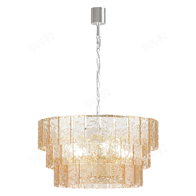 Glace Glass Hanging Chandelier 3D model image 3