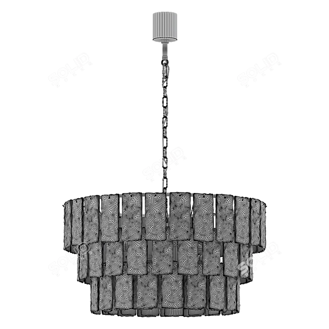 Glace Glass Hanging Chandelier 3D model image 4