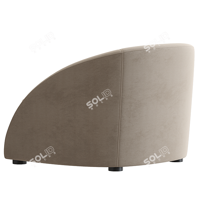 Elegant Modern Cruz Armchair Design 3D model image 4
