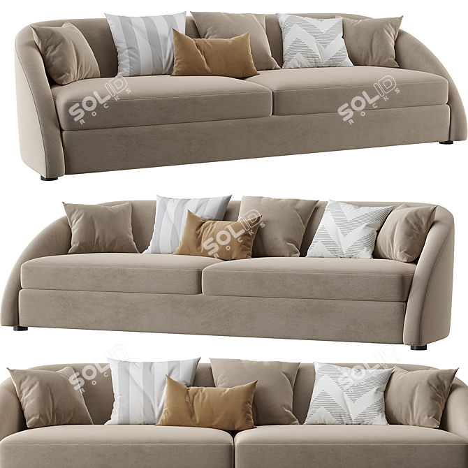 Elegant Cruz Sofa Design 3D model image 1