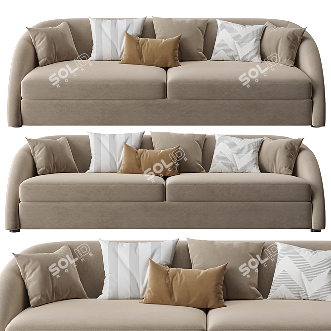 Elegant Cruz Sofa Design 3D model image 2