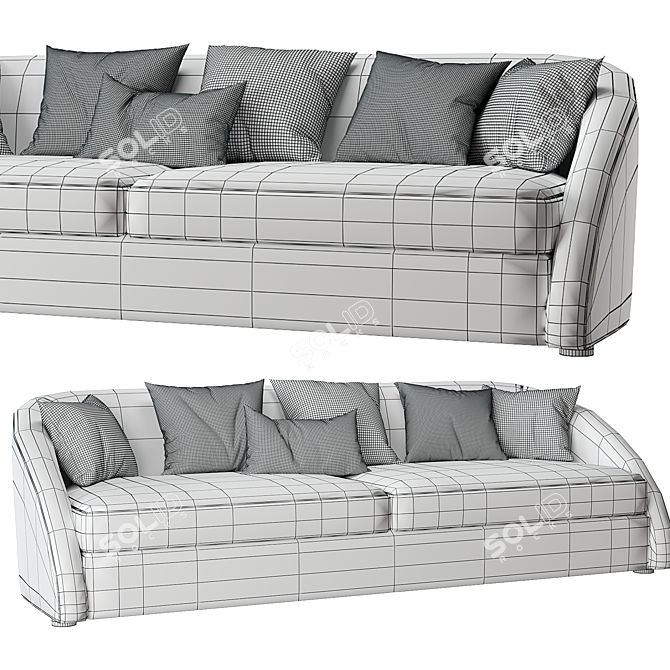 Elegant Cruz Sofa Design 3D model image 4
