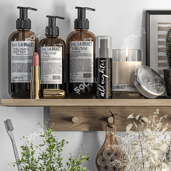 Modern Bathroom Accessories Set 2015 3D model image 5