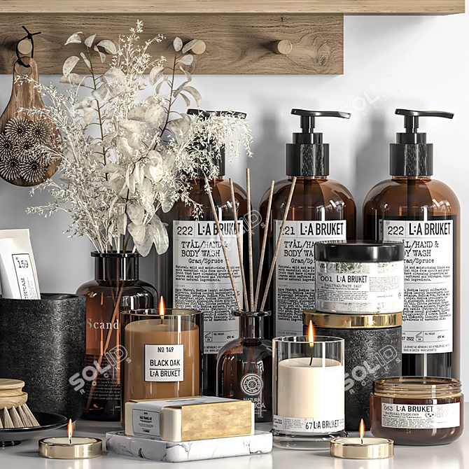 Modern Bathroom Accessories Set 2015 3D model image 6