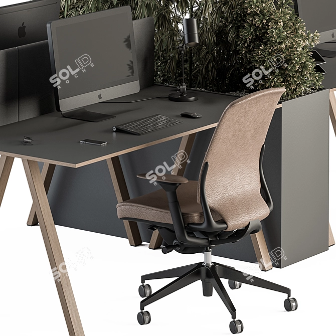 Office Furniture Set 347 3D model image 3