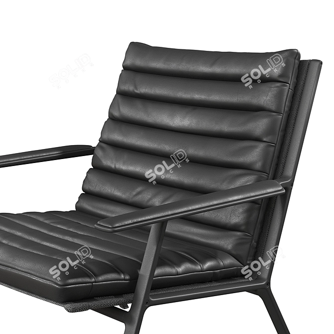 Stylish Leather Armchair with Vray 3D model image 5