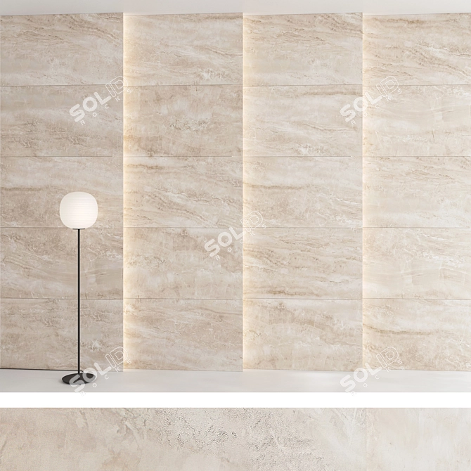 Modern 3D Wall Panel Set 3D model image 3