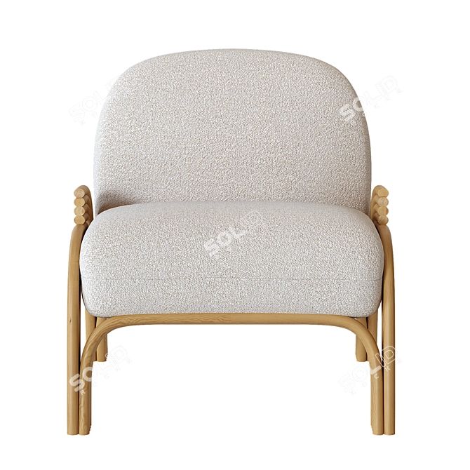  Knit Ecru Armchair by Balzac Paris 3D model image 2