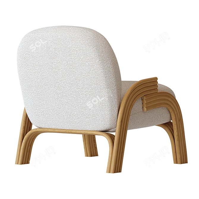  Knit Ecru Armchair by Balzac Paris 3D model image 3