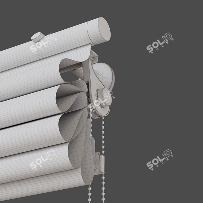 Roman Shades Set with 4 Opening Options 3D model image 7