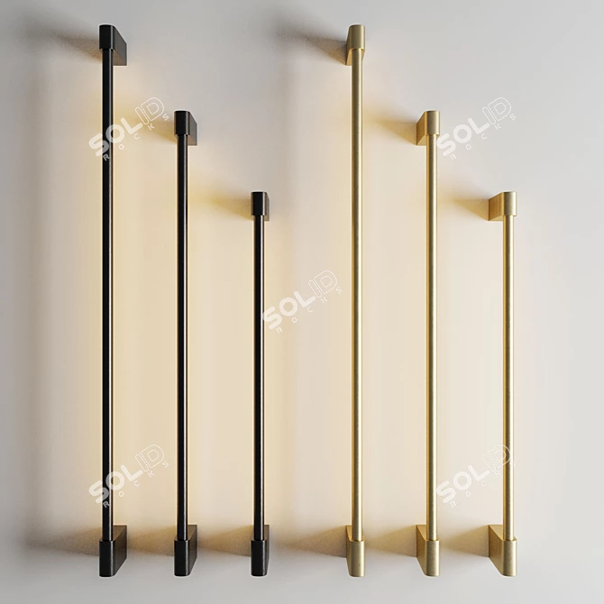 Minimalist Scan Wall Light 3D model image 1