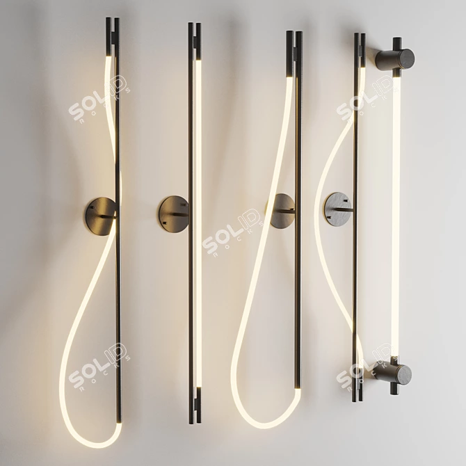 Sleek Wall Light Collection 3D model image 2