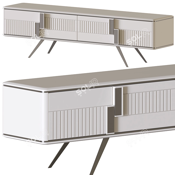 Sleek Modern Pablo TV Unit 3D model image 1