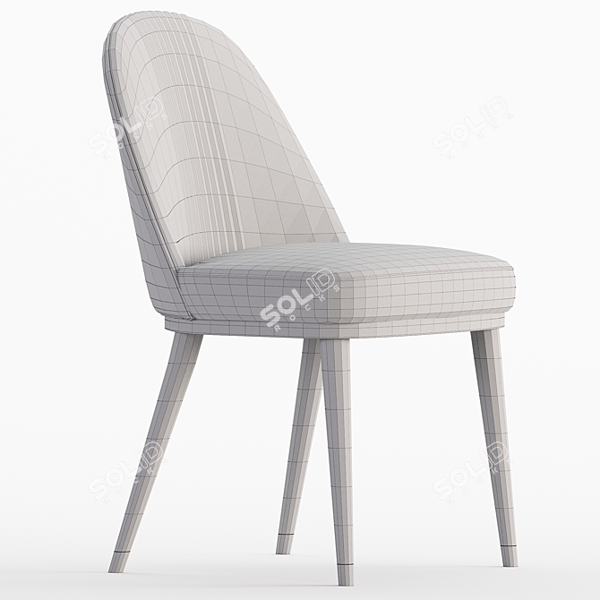 Modern Cocoon Dining Chair in 2021 3D model image 5