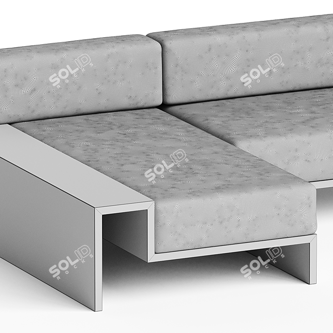 Modern Corner Sofa Design 3D model image 3
