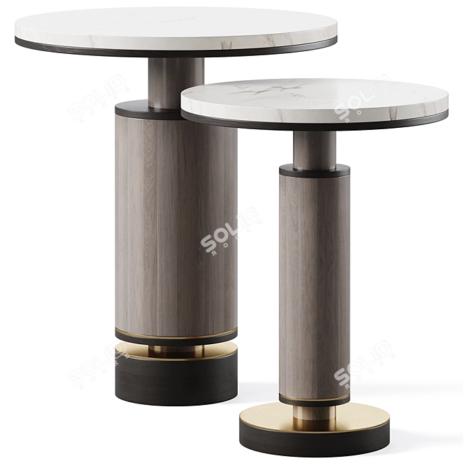 Sleek Berlin Side Table 3D model image 1