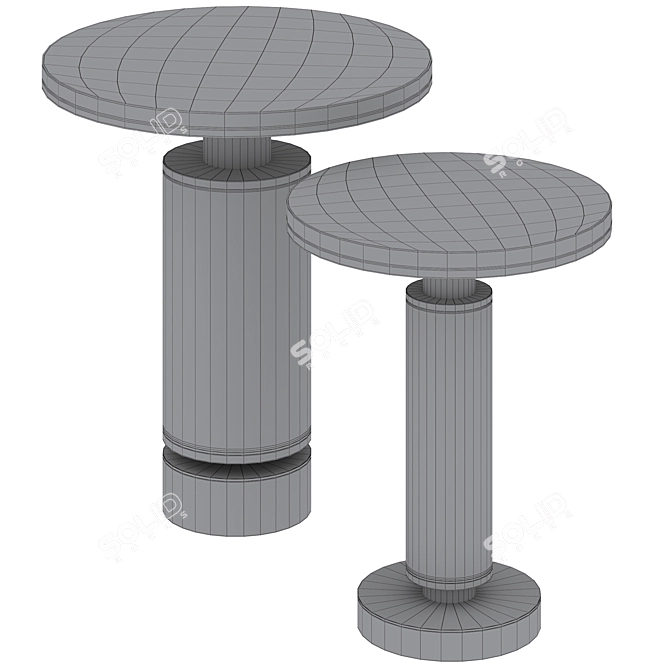 Sleek Berlin Side Table 3D model image 5